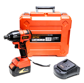 Гвинтокрут ударний акум. GTM (Impact) IS18/320BL, 18В, 320Нм, 0-3000 об/хв, +акум.4Аг, зарядний пристрій